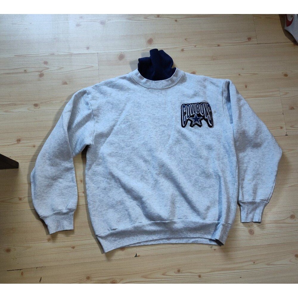 Vintage 1990s Majestic Dallas Cowboys Turtleneck Long Sleeve Sweatshirt Mens L